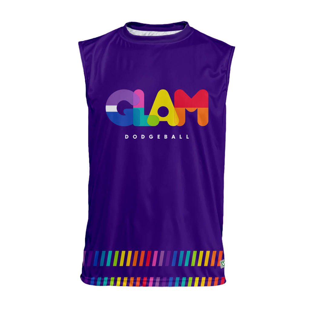 GLAM! Dodgeball Purple Classic Sleeveless Jersey