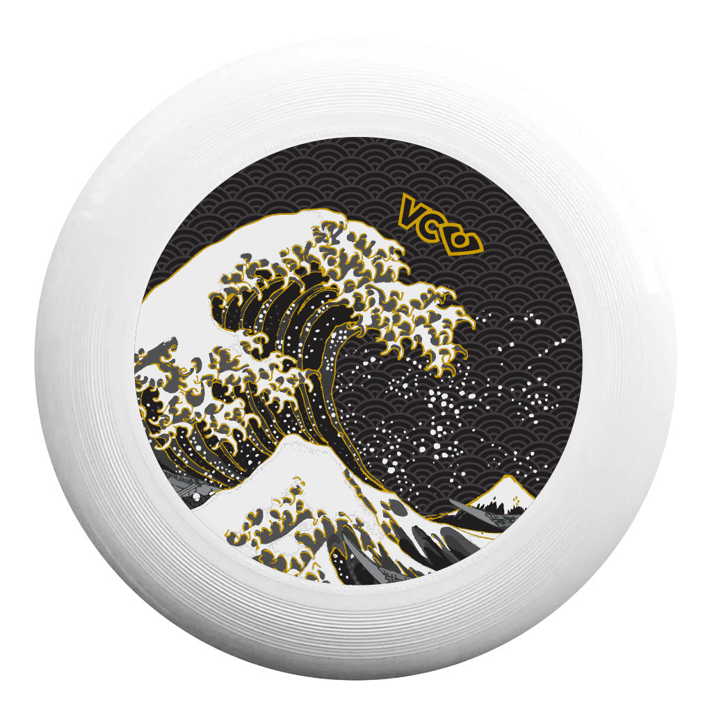 Hokusai Wave Black Gold Disc