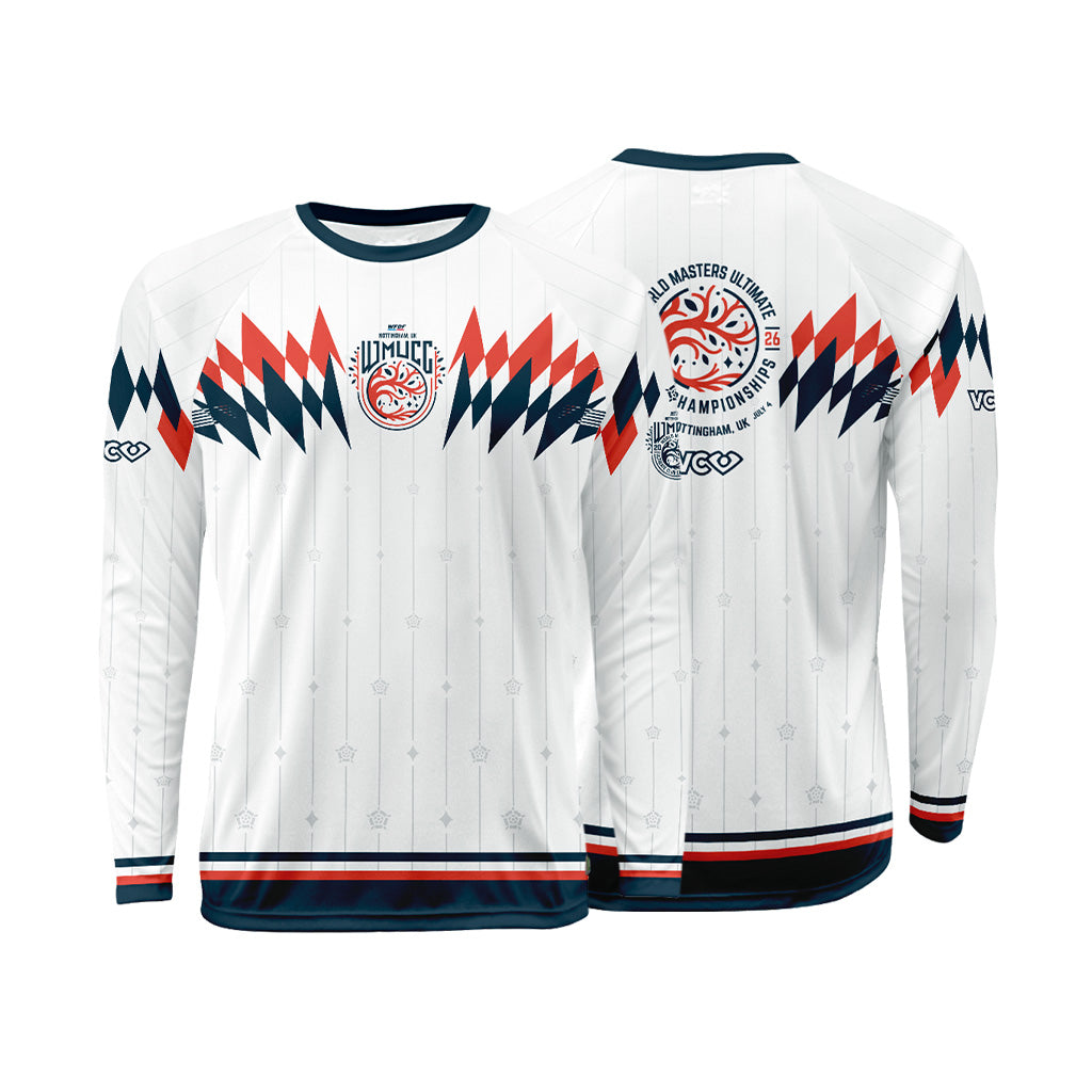 WMUCC 2026 Retro Rhombus White Raglan Long Sleeve
