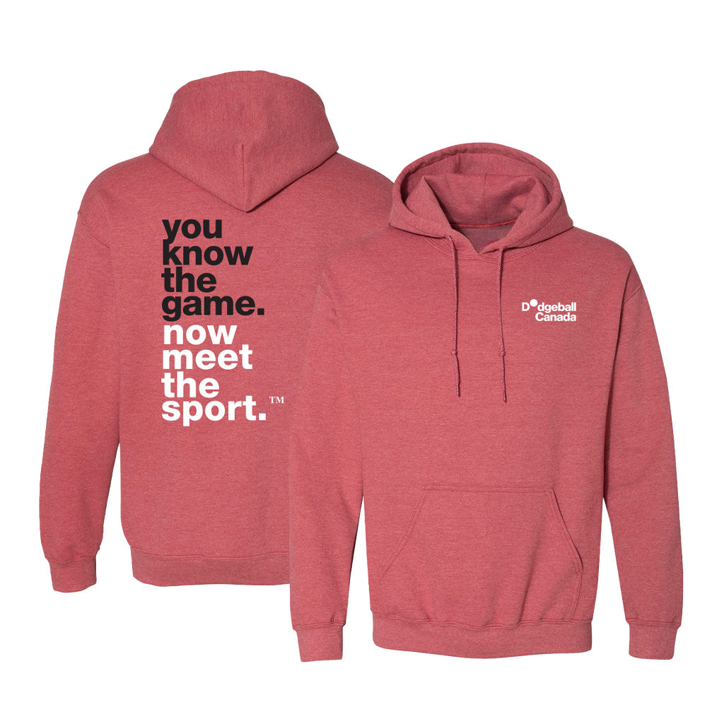 Dodgeball Canada YKTS Heather Red Cotton Hoodie (XL Only)