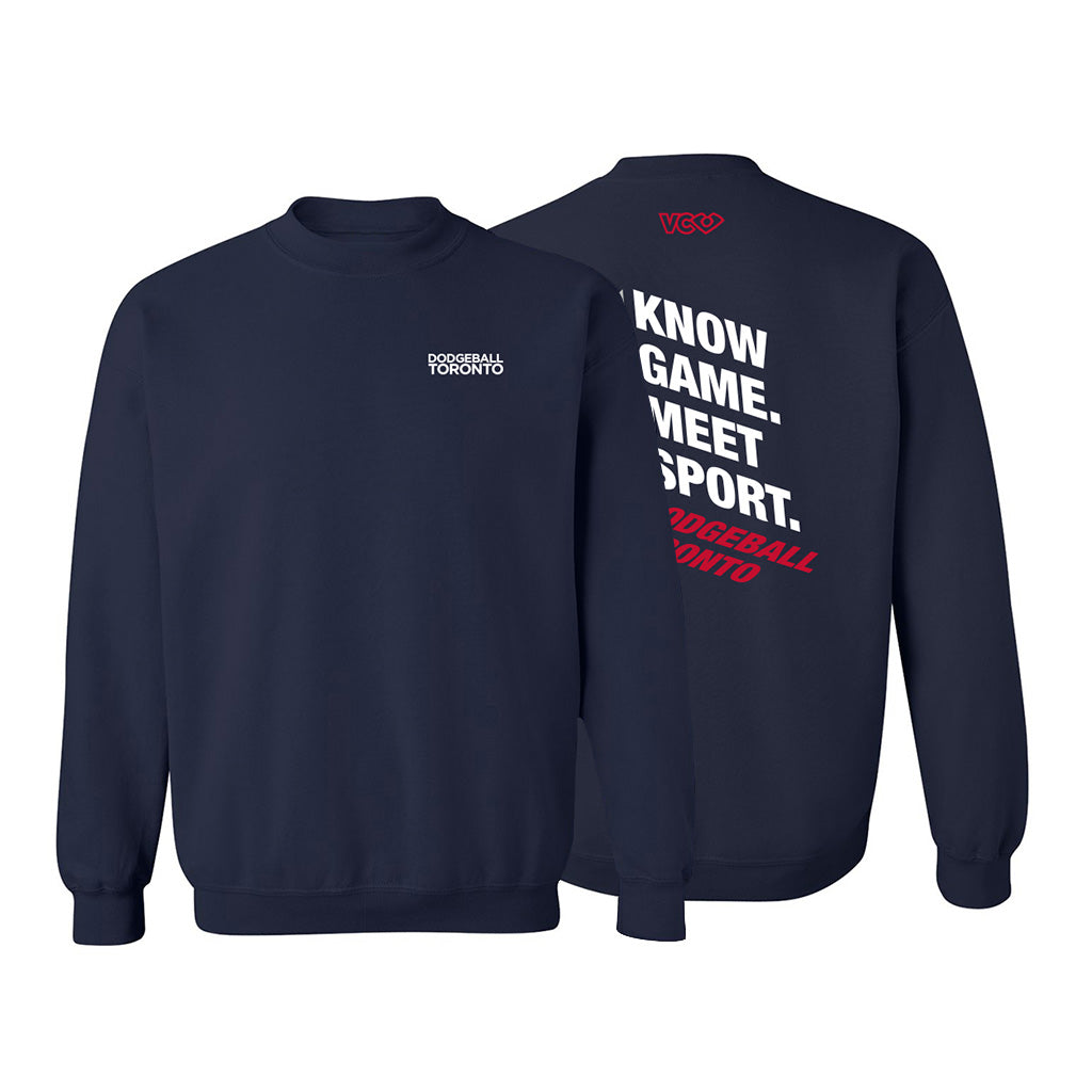Dodgeball Toronto YKTG Navy Cotton Crewneck (S & M Only)