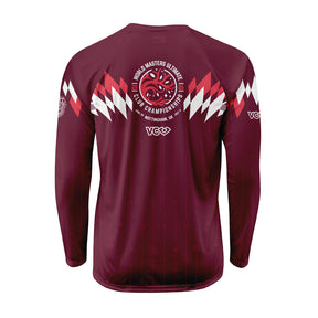 WMUCC 2026 Retro Rhombus Burgundy Raglan Long Sleeve