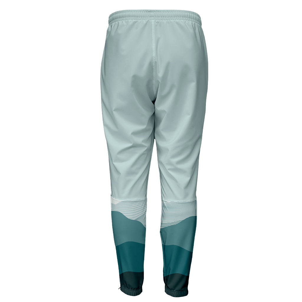 VC Ultimate Frisbee Landscape Dusk Pastel Green Athletic Performance Velocity Track Pants Back